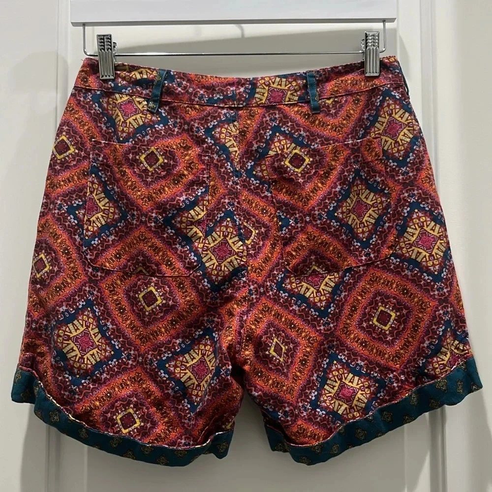 Sundance Womens Drawstring Floral Kalini Shorts Sz XS